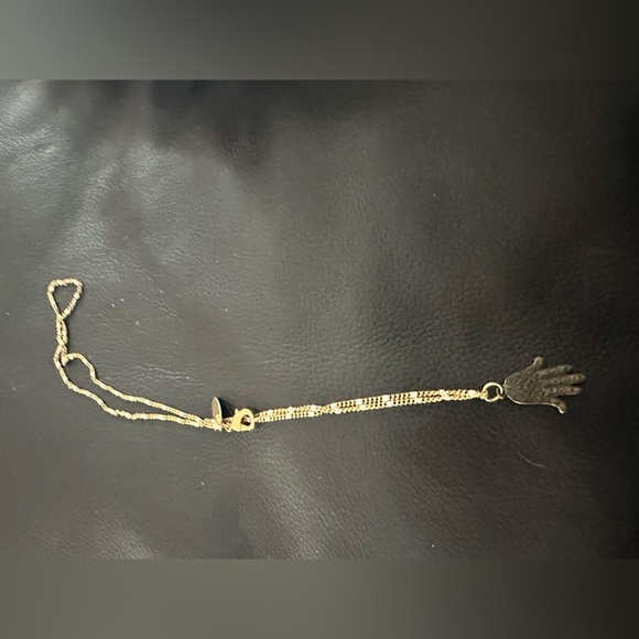 Gold Hamsa Pendant Necklace - Picture 1 of 5